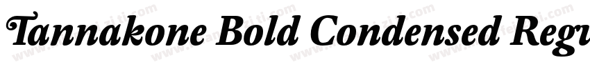 Tannakone Bold Condensed Regula字体转换